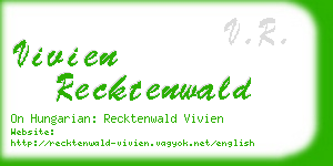 vivien recktenwald business card
